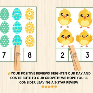 Easter Count and Clip Cards, Counting Flashcards, Spring Activity ...