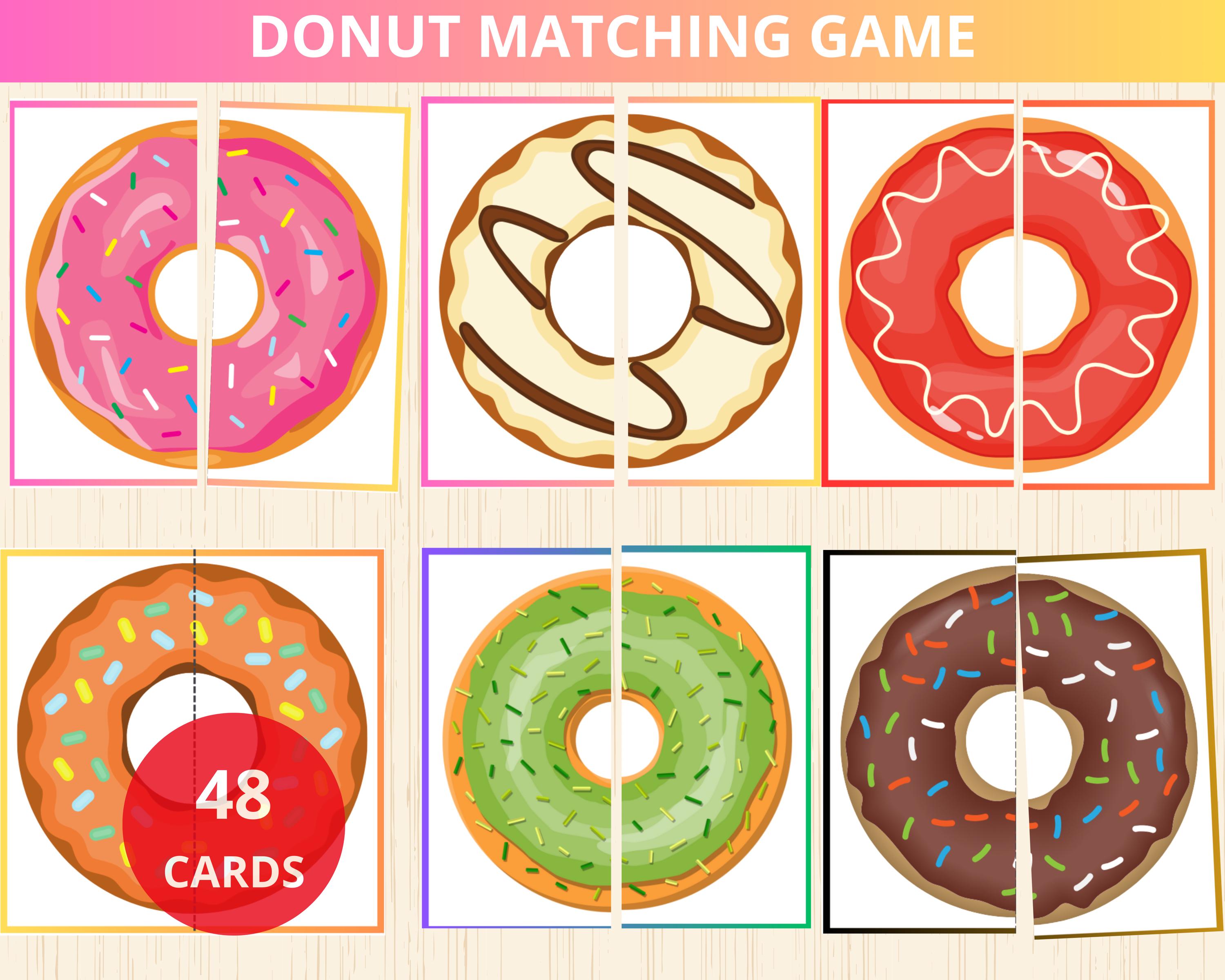 Donut Matching Game,donut Symmetry Puzzles,match the Donut,match