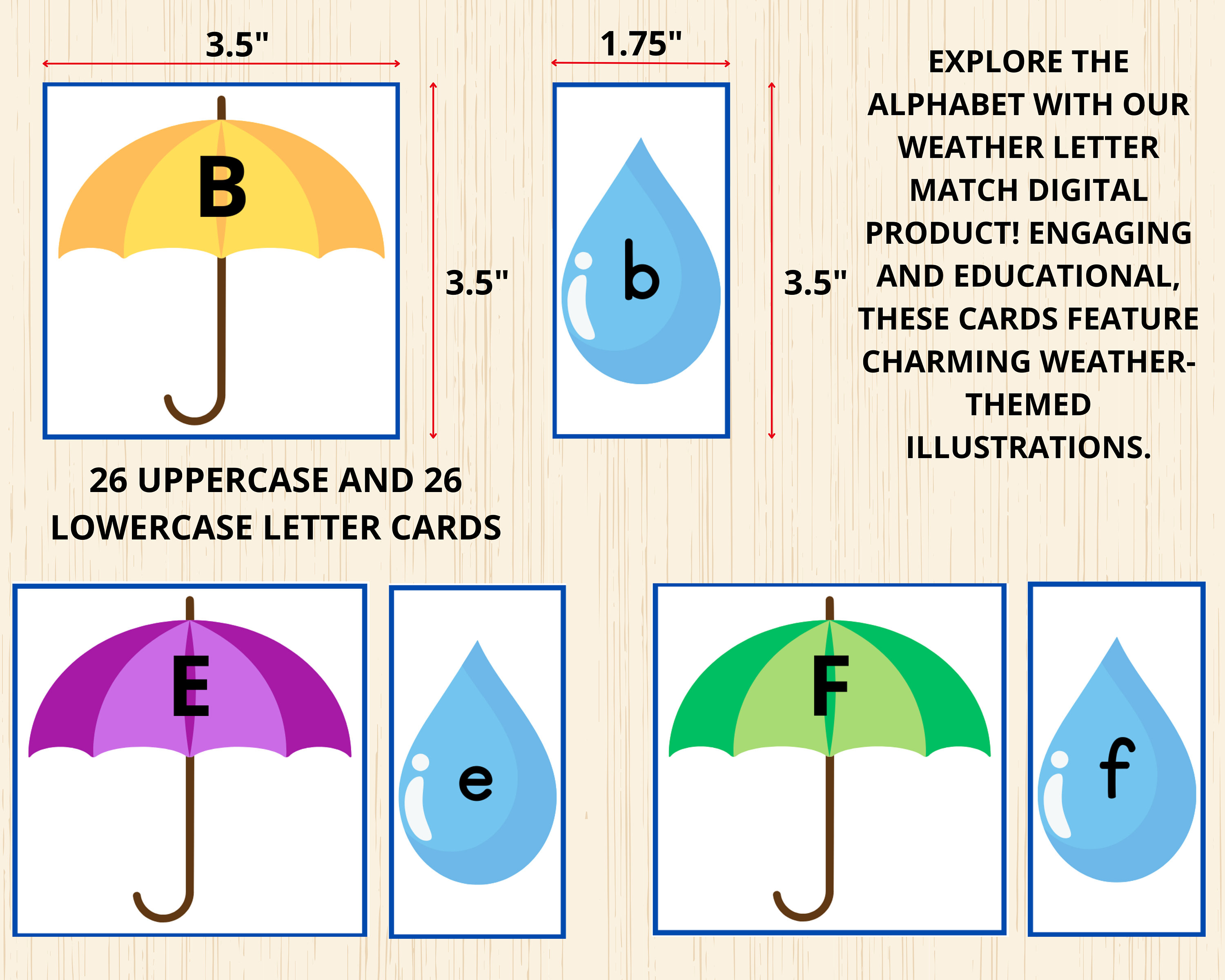 Weather Letter Match, Preschool Letters,alphabet Matching Game,alphabet ...