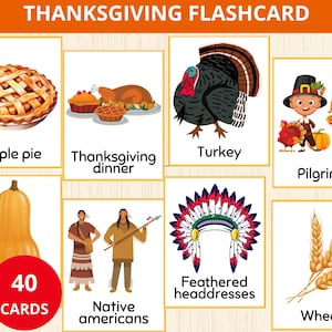 Thanksgiving Vocabulary Flashcards,Thanksgiving Words,Thanksgiving Montessori Cards,fall unit study,autumn busy book,nomenclature cards,prek