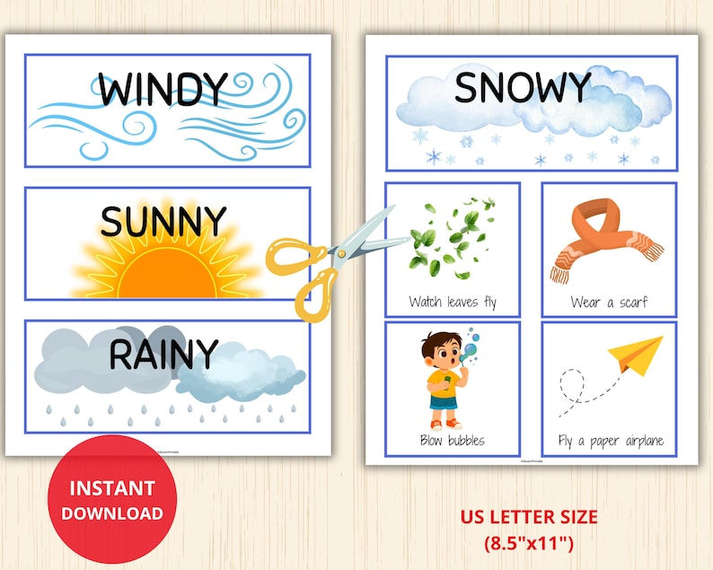 Weather. Sort Classify Weather Sorting Activity,preschool Weather Game,weather Classification ...