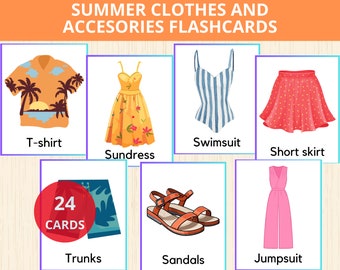 Clothes Vocabulary,clothes Montessori Flashcards,Nomenclature Cards for Preschool, Clothes Matching Game,preschool,