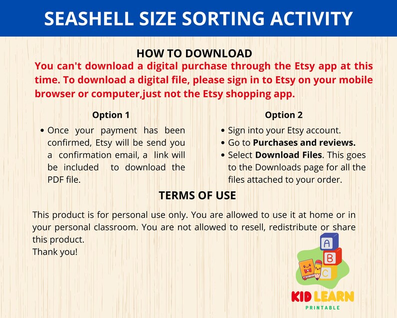 Seashell Size Sorting Game,sort by Size Worksheet,size Sorting Game ...