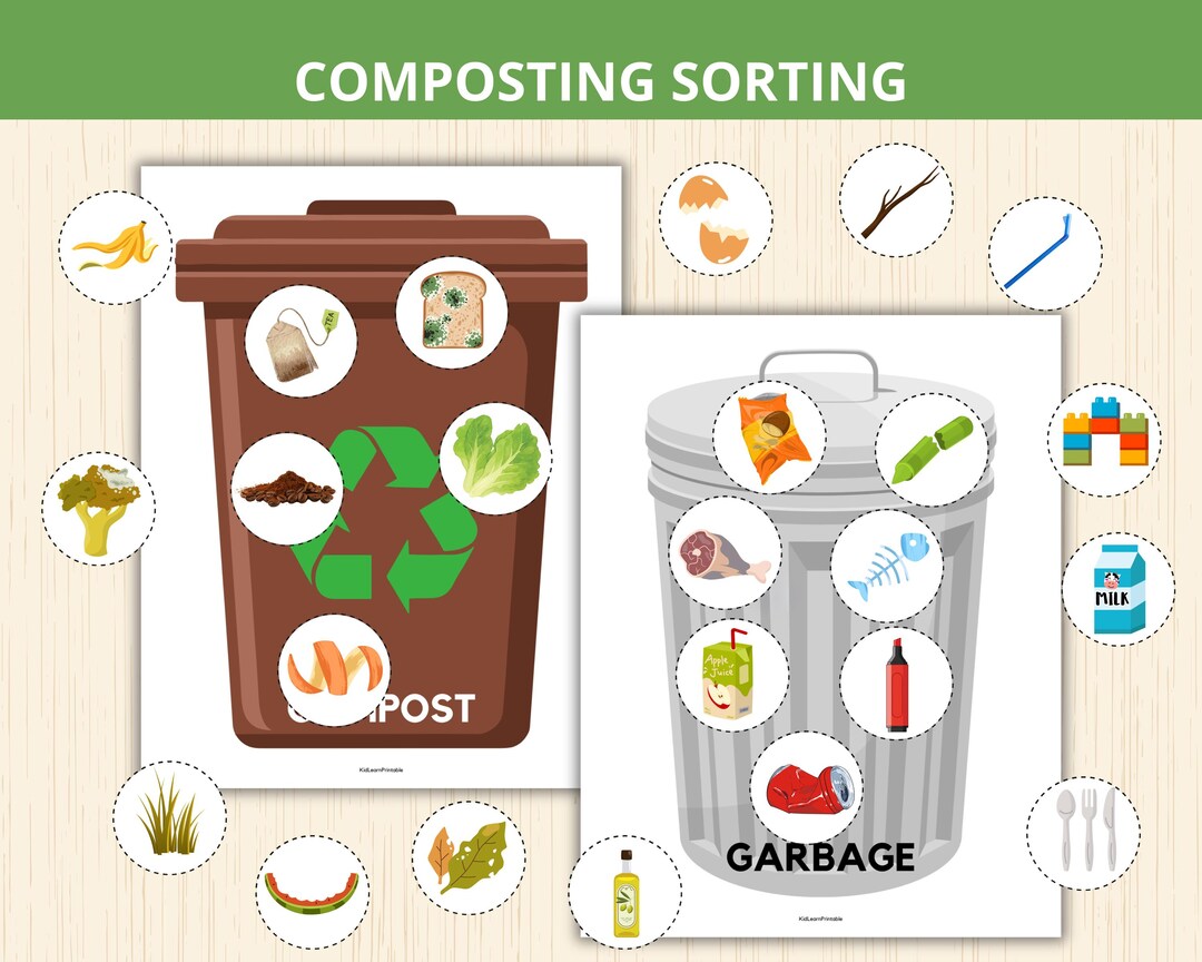 Compost Sorting,composting Activity,earth Day Sorting,recycling and ...