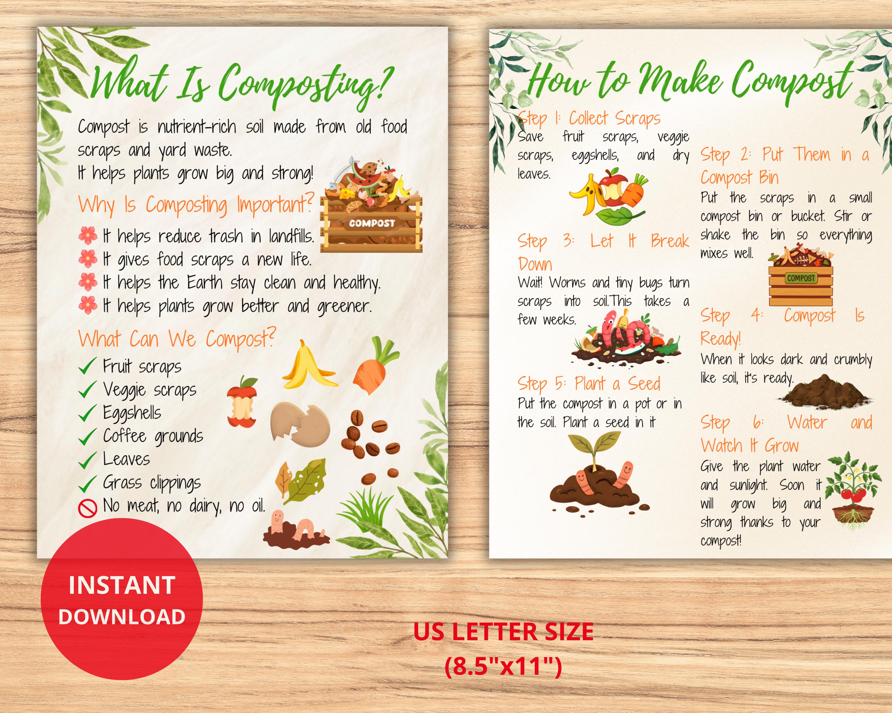 Composting Activity,earth Day Preschool,how to Compost Steps,worm ...