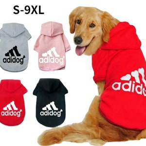 large dog hoodie,luxury clothing for dogs winter clothing for dog, adidog, warm hoodie, small, medium and large, pet costume.