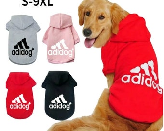 large dog hoodie,luxury clothing for dogs winter clothing for dog, adidog, warm hoodie, small, medium and large, pet costume.