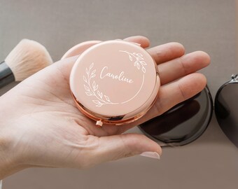 Engraved Compact Mirror- Custom Pocket Mirror- Birthday Gifts for Her-Unique Gifts for Best Friend