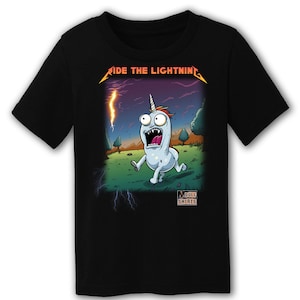 Ride the Lightning by Metallica T-Shirt | Funny Heavy Metal Shirt, Fun Metal Tee, Parody Shirt, Heavy Metal Tshirt, Funny Metal Shirt