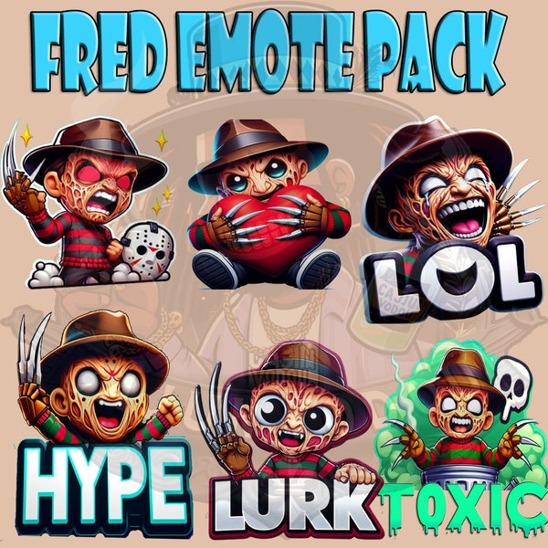 Fred Emote Pack 6 pack horror doll emote | killer | dbd emote | horror emote | discord | stream and gaming