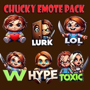 Chuck Emote Pack 6 pack horror doll emote | killer | dbd emote | horror emote | discord | stream and gaming