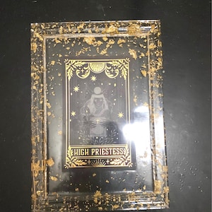 Tarotkaartblad bladgoud hogepriesteres