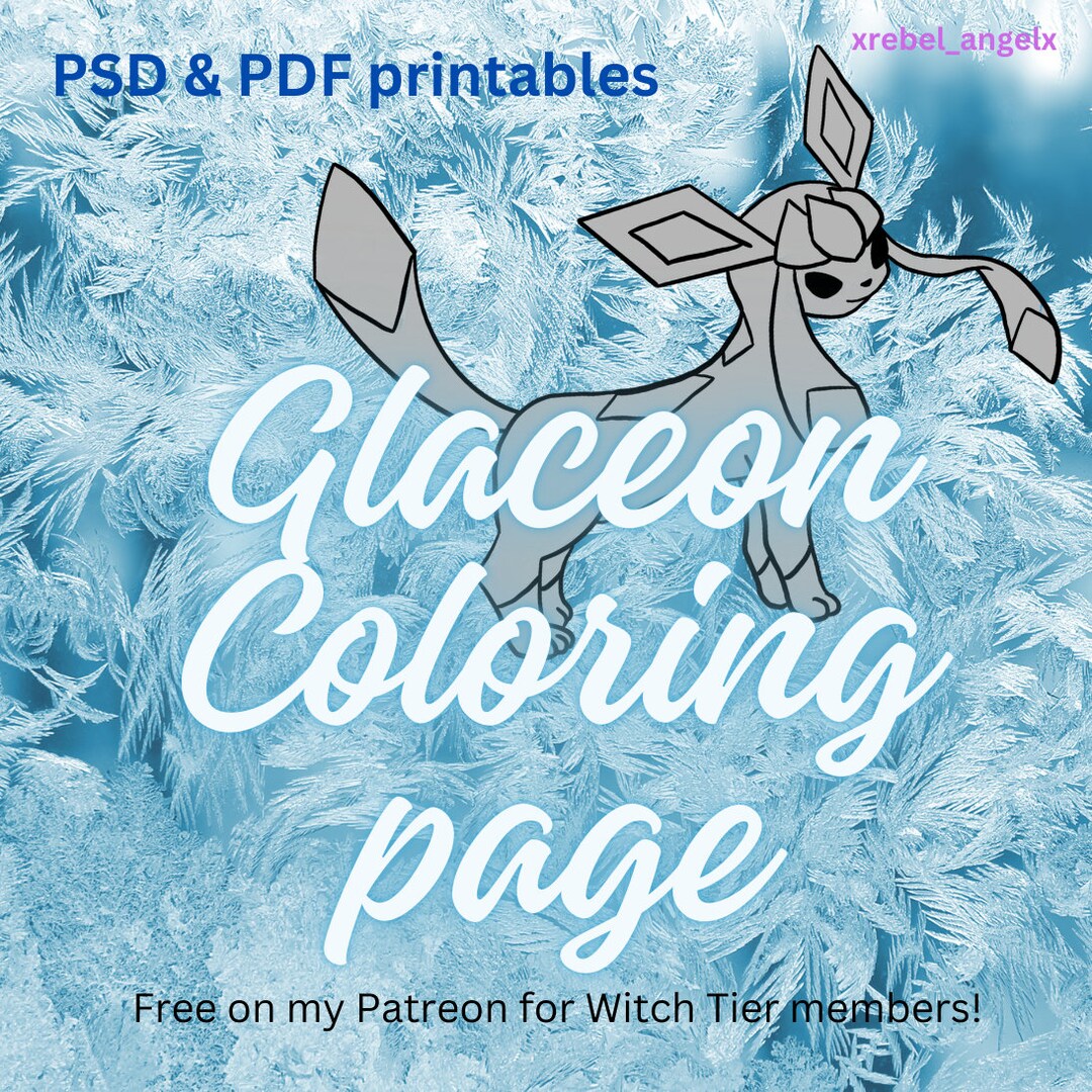 Glaceon Coloring Page - Etsy