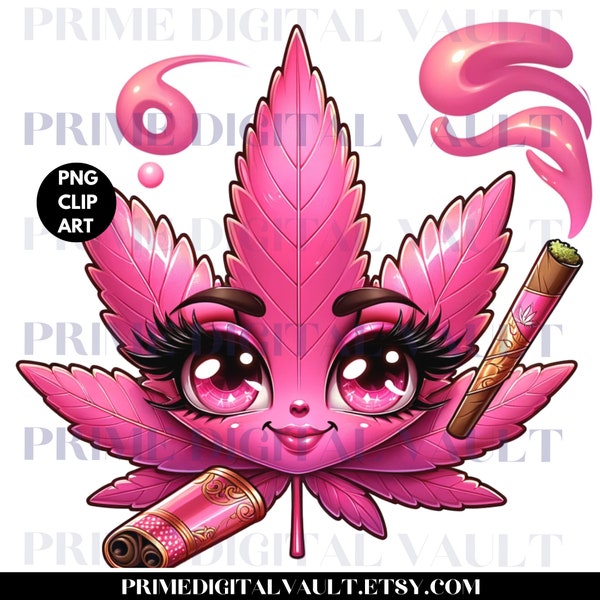 pink cannabis leaf smoking cannabis, Cannabis Stoner Graphic, Marijuana Smoking Png Sublimation File, clip art png, weed clip art Art