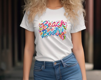 Beach Body Sublimation PNG: Summer Vacation Design (Digital Download)