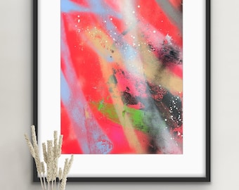 Graffiti Wall Art | Urban Raw Spray Paint Artwork | Urban Wall Decor by YRT.studio