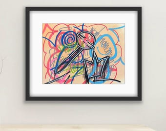 Colorful Graffiti Drawing – Sweet Chaos | Bold Urban Street Art | Raw Line Art Illustration by YRT.studio