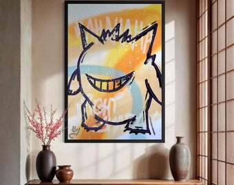 Urban Street Art Printable – Dream Eater | Bold Line Wall Art | Abstract Graffiti Poster Digital Artwork | by YRT.studio