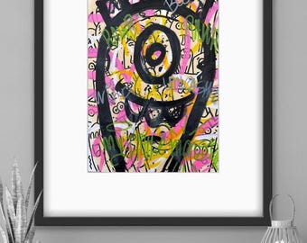 Original Graffiti Drawing – Monsterrrrr | Raw Urban Street Art on Paper | Playful Posca Illustration by YRT.studio