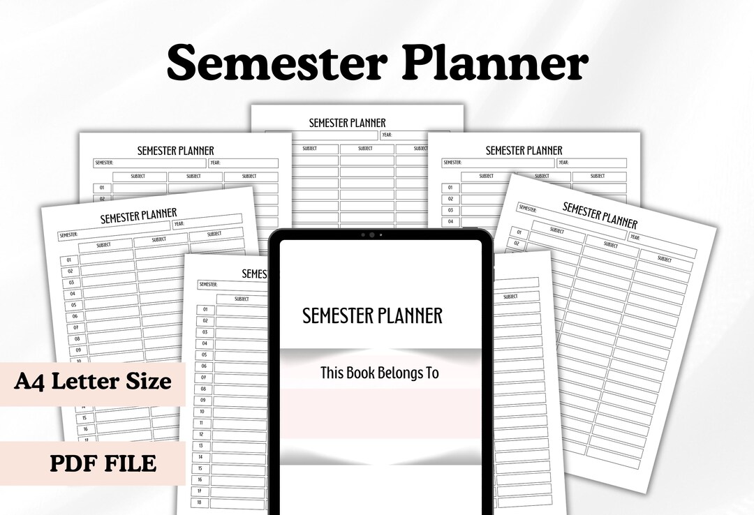 Semester Planner - Etsy