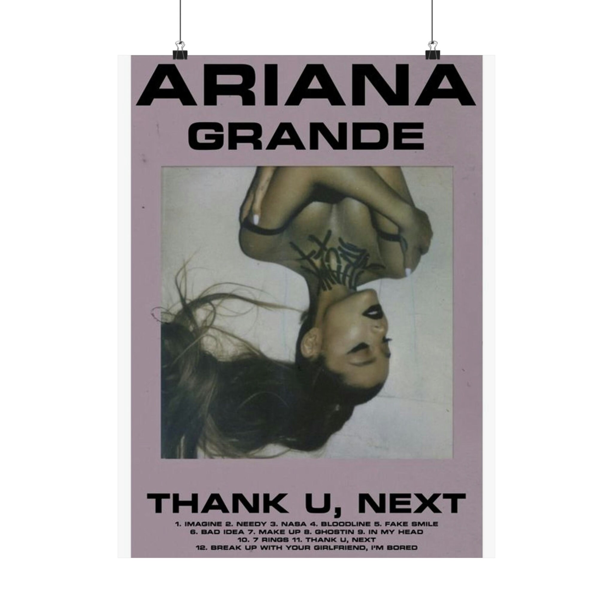 Ariana Positions Album Cover Poster, Minimalist Album Cover Poster sold