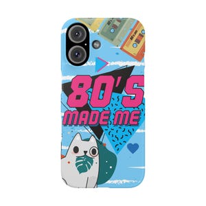 Retro 80&#39;s Made Me Snap Case, Colorful Phone Cover, Fun Gift for Nostalgia Lovers, Stylish Accessory, Unique Tech Protection