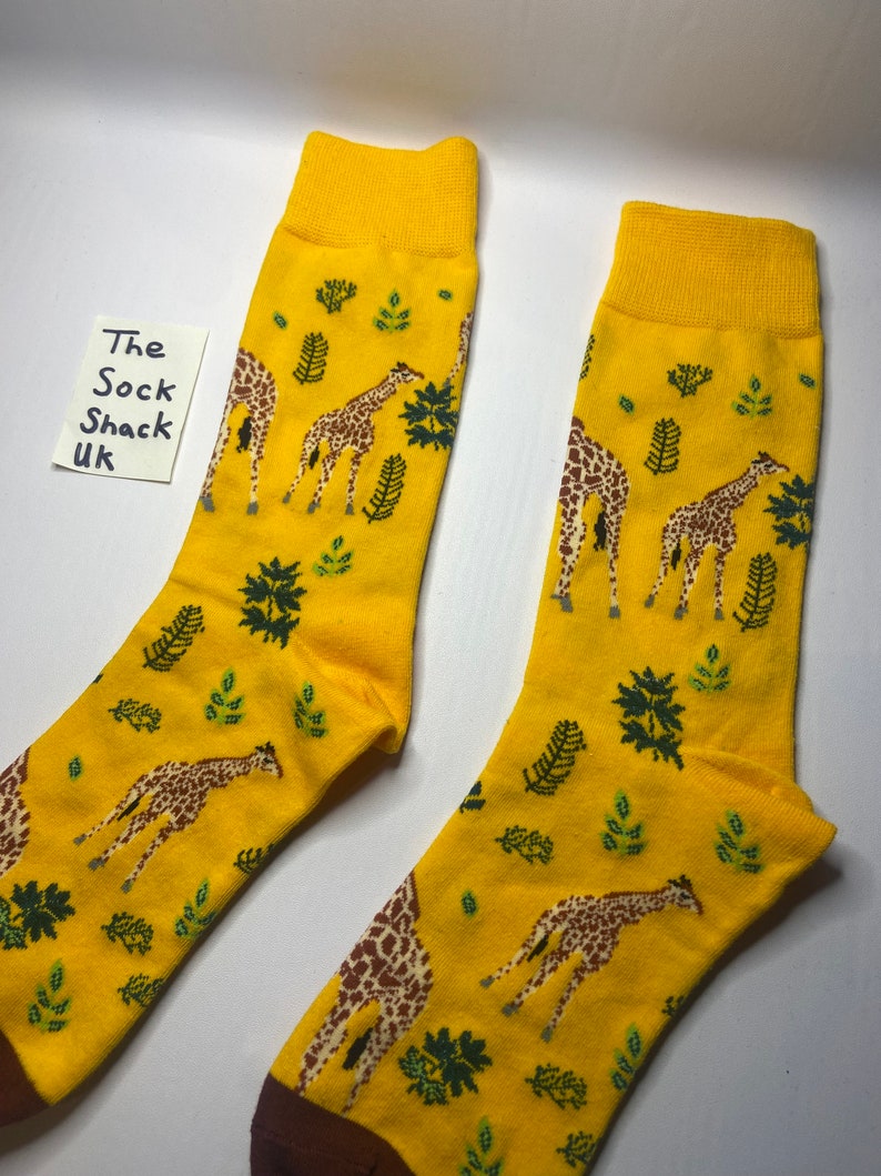 Giraffe Print Socks Novelty Socks Animal Socks Stocking Etsy UK
