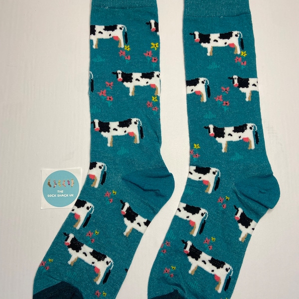 Cow Print Socks, Novelty Socks, Animal Socks, Stocking FIller, Xmas Gift, Christmas, Dad GIfts, Birthday Gifts, Free Shipping, UK Seller
