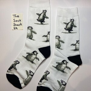 Calcetines con estampado de pingüinos, calcetines novedosos, calcetines de animales, relleno de medias, regalo de Navidad, Navidad, regalos de papá, regalos de cumpleaños, envío gratuito, vendedor del Reino Unido