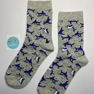Shark Print Socks, Novelty Socks, Animal Socks, Tortoise, Xmas Gift, Christmas, Dad GIfts, Birthday Gifts, Free Shipping, UK Seller