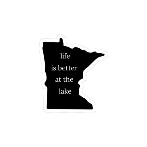 Minnesota Lake Life Kiss-Cut Stickers - Perfect for Water Lovers, Outdoor Enthusiasts, Laptop Decals, Home Decor, Gift Ideas, Travel