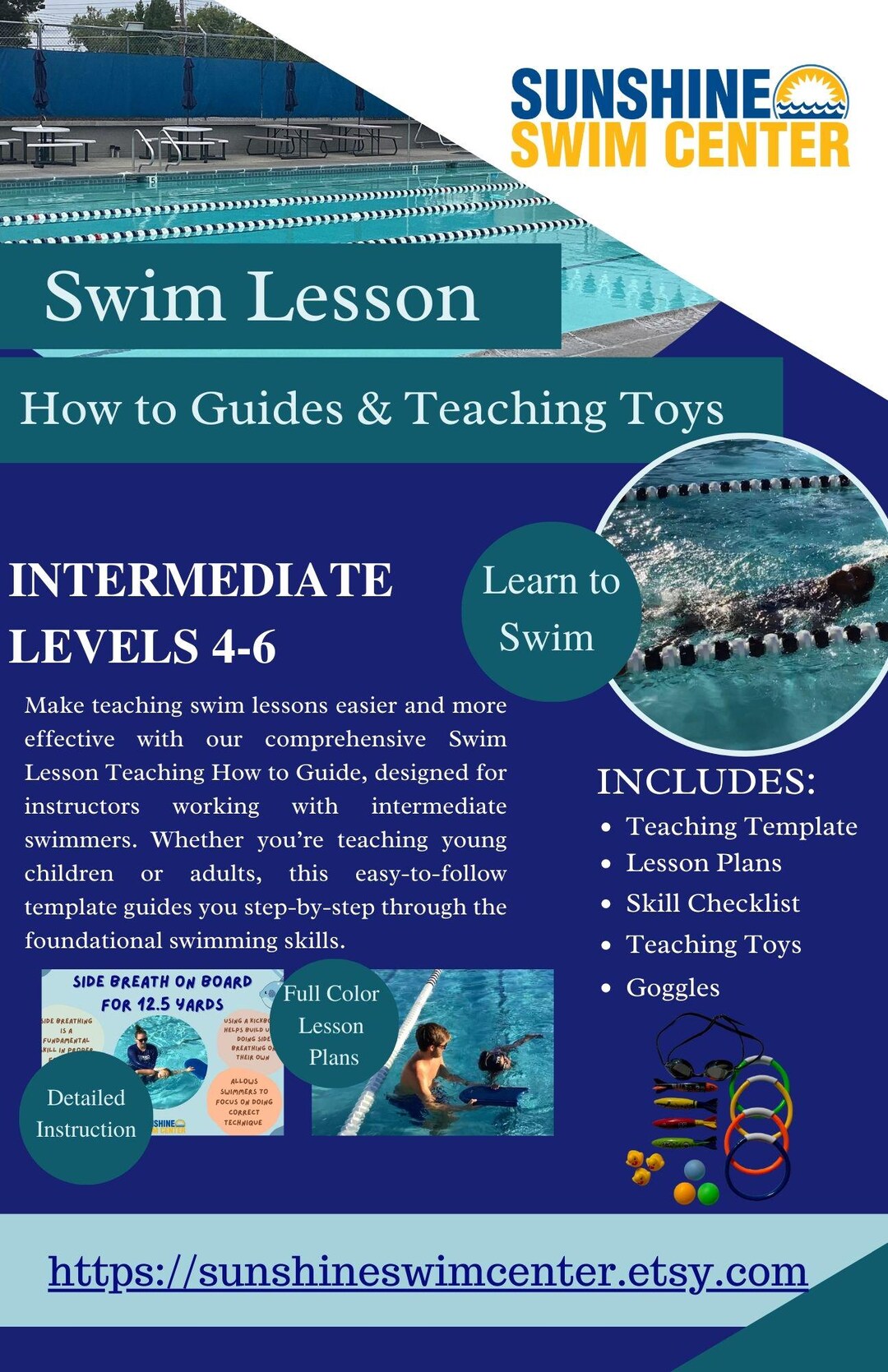 Swim Lesson Teaching Bundle How to Guide and Teaching Toys Bundle for ...
