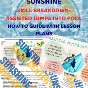 Learn to Swim with Sunshine – Assisted Jumps into Pool Skill Breakdown & Toddler Lesson Plan