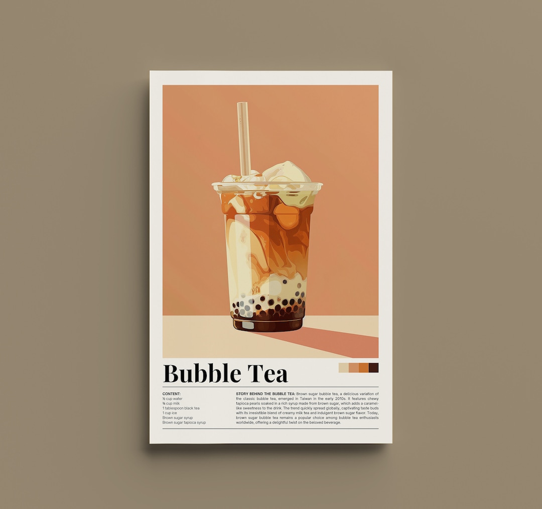 アンティーク　ポスター　Tea Coffee レトロなポスター,コーヒーショップ,タリアーノカフェイン