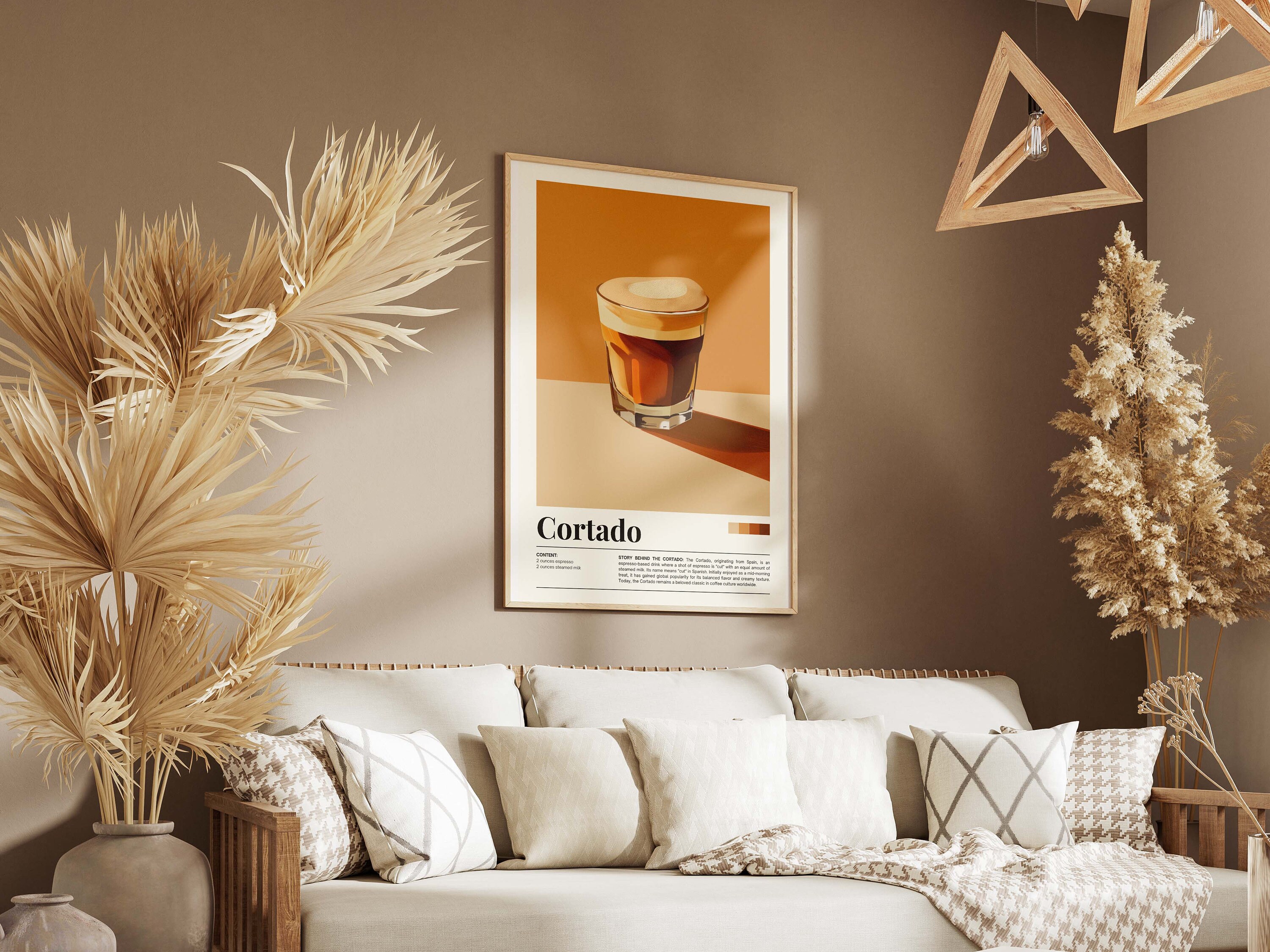 Retro Cortado Poster - Vintage Kaffee-Kunstdruck, Nostalgische Cafe ...