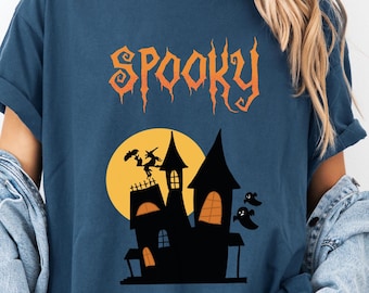 Spooky Haunted House Shirt, Halloween Comfort Colors Tee