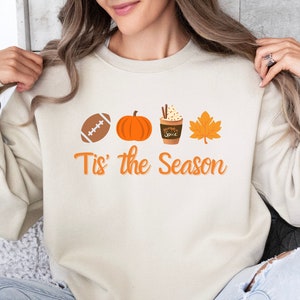 Tis the Season Fall Sweatshirt, Fall Time Sweatshirt, Autumn Shirt, Halloween Shirt, Football Shirt, Unisex Heavy Blend™ Crewneck Sweatshirt