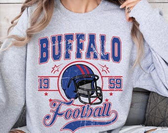 Buffalo Football Crewneck, Buffalo Team Sweatshirt | Buffalo Mafia Fan Apparel, Vintage Clothing, Retro Design, Playoff Tailgate Sweater