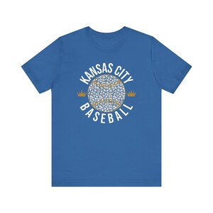 Baseballshirt Kansas City, T-shirt koningsblauwe jersey afbeelding 7