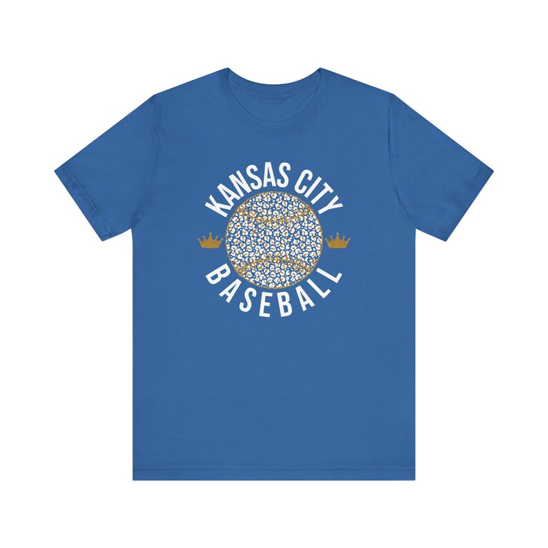 Baseballshirt Kansas City, T-shirt koningsblauwe jersey afbeelding 7