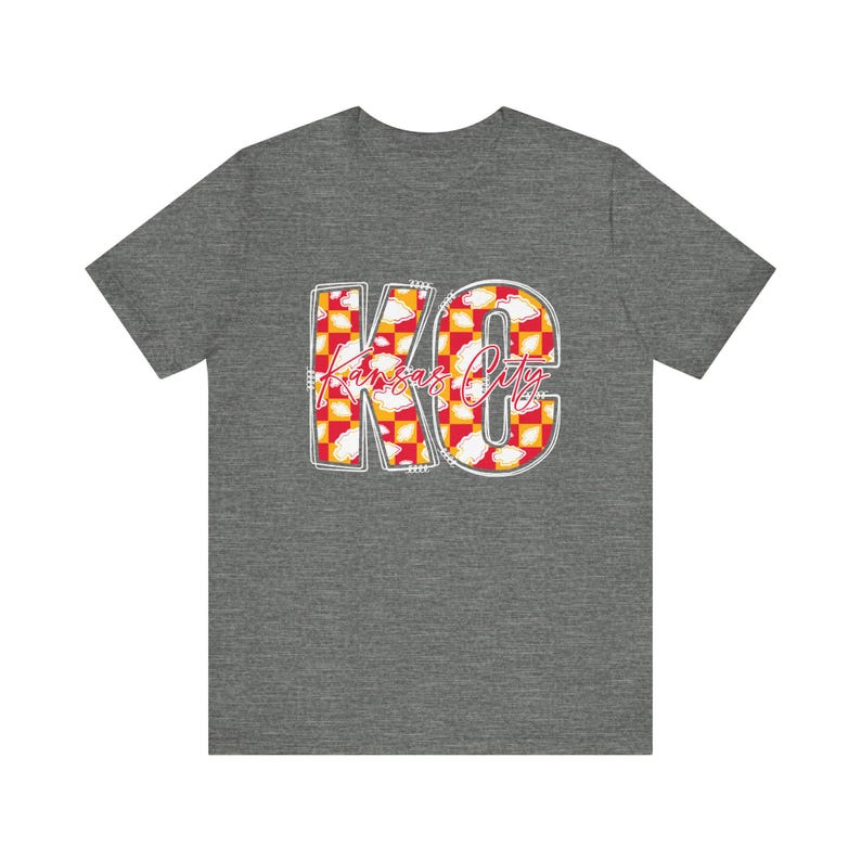 Kansas City Football Checkered Shirt, KC Football Fan Apparel, Retro Style Tee, Red Friday Jersey, Team Pride Top, KC Tailgate Wear image 5