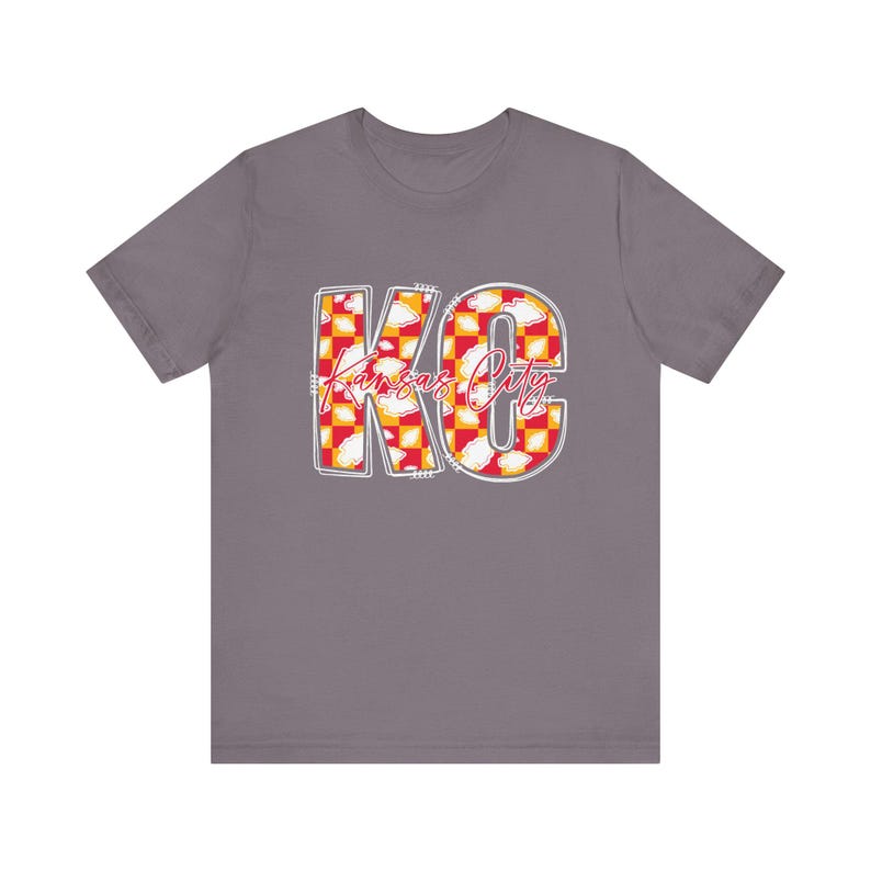 Kansas City Football Checkered Shirt, KC Football Fan Apparel, Retro Style Tee, Red Friday Jersey, Team Pride Top, KC Tailgate Wear image 4