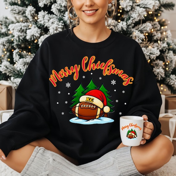 Sudadera navideña Merry Chiefsmas, ropa navideña del equipo de