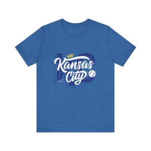 Camiseta de béisbol de Kansas City para fiestas previas al partido: Camiseta de algodón azul marino imagen 9