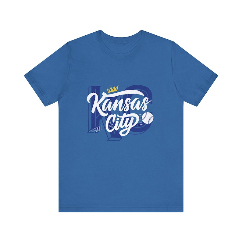 Camiseta de béisbol de Kansas City para fiestas previas al partido: Camiseta de algodón azul marino imagen 9