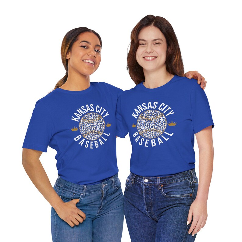 Baseballshirt Kansas City, T-shirt koningsblauwe jersey afbeelding 4