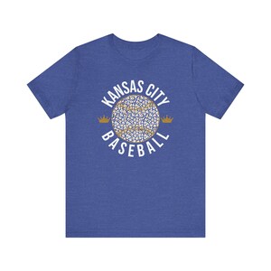 Baseballshirt Kansas City, T-shirt koningsblauwe jersey afbeelding 8