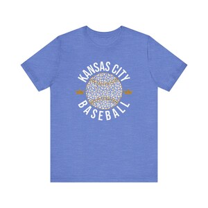 Baseballshirt Kansas City, T-shirt koningsblauwe jersey afbeelding 3