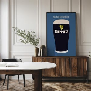 Sláinte Set of 2 Prints Guinness Art Cheers Drink Wall Art Blue Funny Bar Cart Decor Gifts for Irish Gifts For Him Retro Poster Ireland Art Printable Art Instant Download