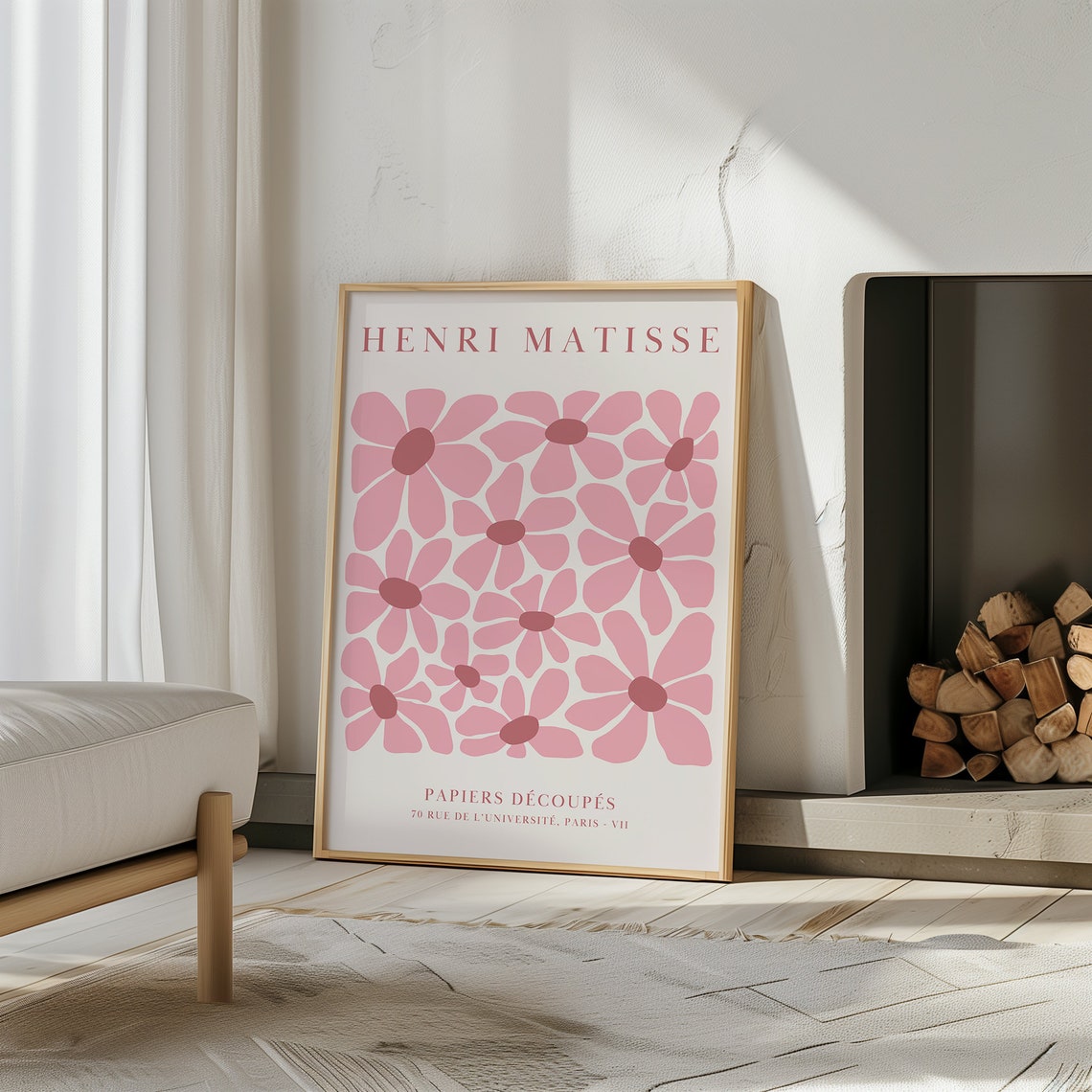 Pink Matisse Flower Poster Flower Market Wall Art Henri Matisse Print ...